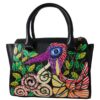 hand painted premium leather hand bag