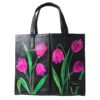 hand painted premium leather tote bag