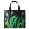 hand painted premium leather tote bag